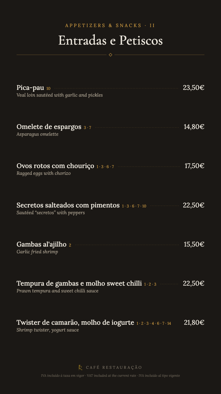 Entradas e petiscos II